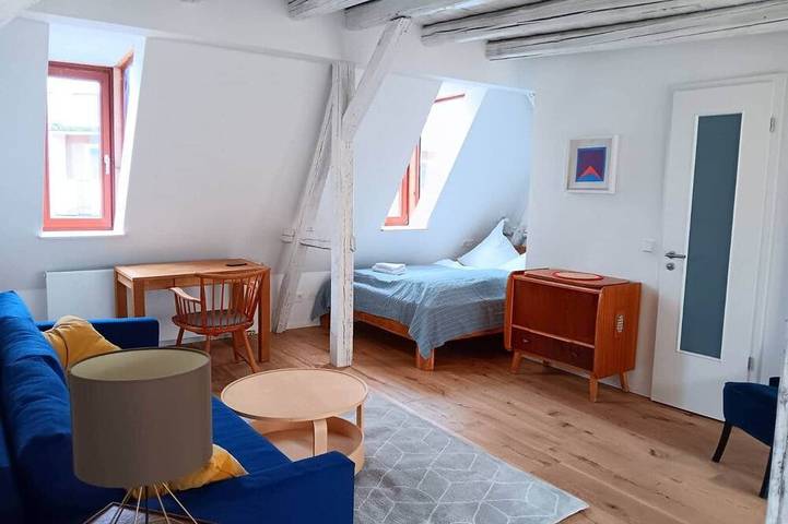 Ganze Wohnung, Schöne Einzimmer-Dachwohnung mit Küche in Geras Stadtmitte in Gera, Ostthüringen