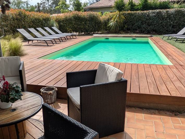 Villa pour 8 personnes, avec Balcon ainsi que Terrasse et Jardin dans Biscarrosse Plage