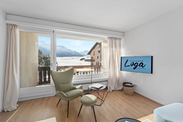 Ferienwohnung für 4 Personen, mit Ausblick und Sauna sowie Balkon in Silvaplana - 4