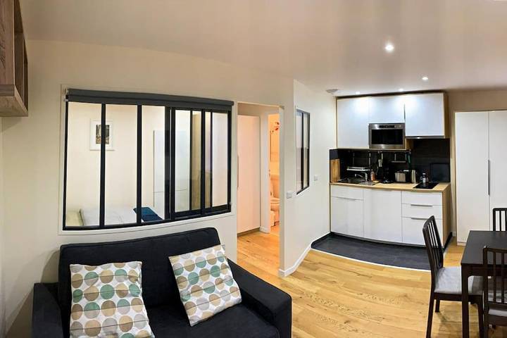 Appartement de vacances pour 3 personnes, avec jardin
