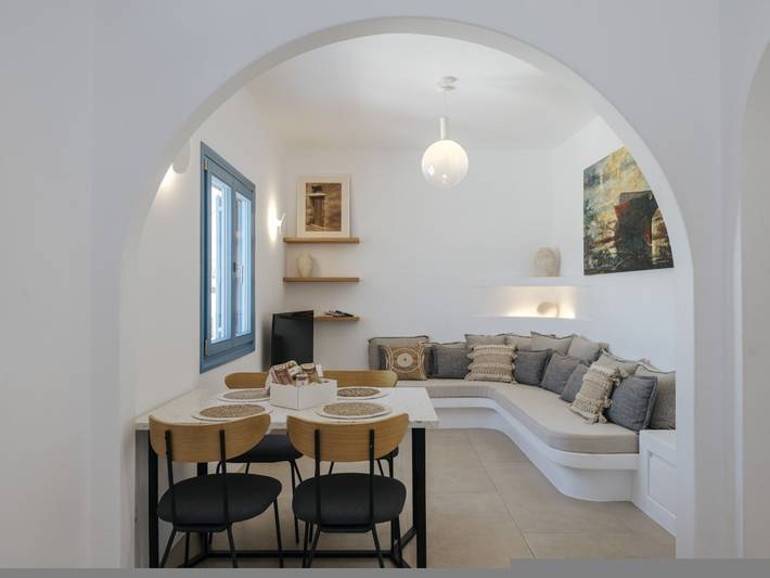Gîte pour 4 personnes, avec vue sur l’océan et balcon, animaux acceptés dans Náoussa - 3