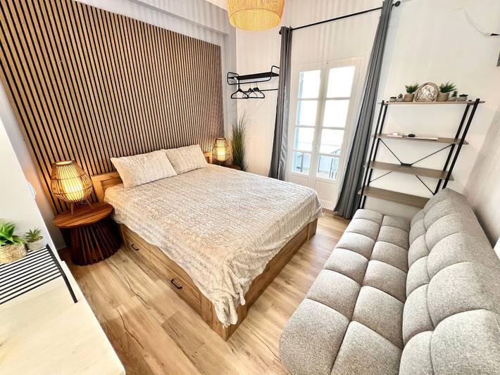 Studio pour 3 personnes, avec balcon