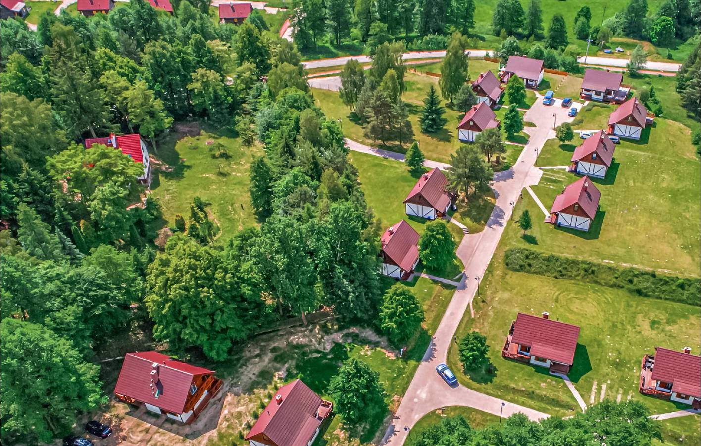 Ferienhaus für 4 Personen mit Terrasse in Powiat Olsztyński