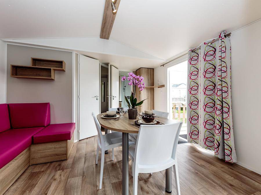 Camping La Roche Percée - Stacaravan 5 personen - Tv in Fouesnant, Côte de Cornouaille
