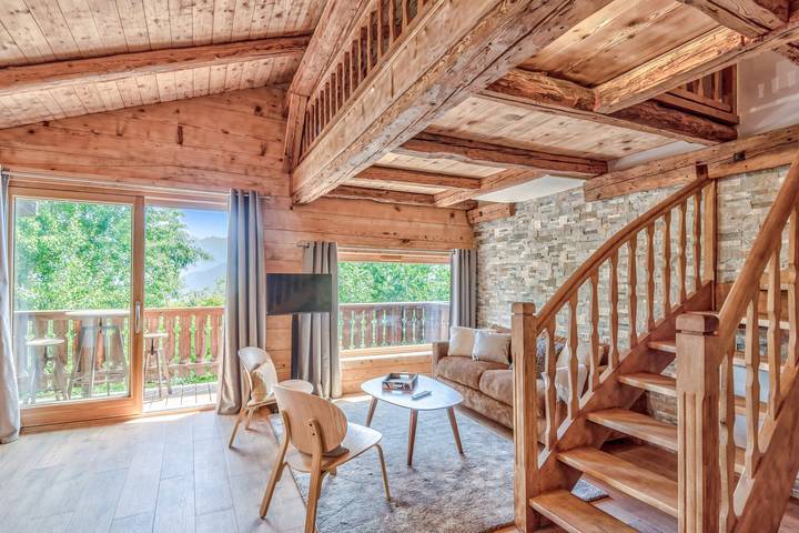 Location de vacances pour 5 personnes, avec Balcon à Combloux