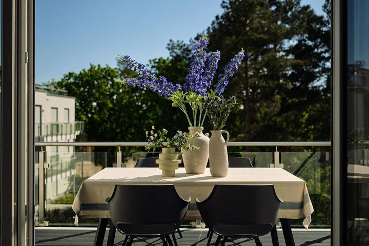 Ferienwohnung für 6 Personen, mit Seeblick und Sauna sowie Ausblick und Garten im Stettiner Haff - 4