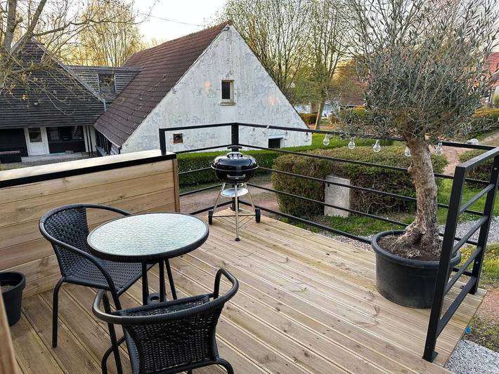Gîte pour 4 personnes, avec jardin et vue à Moulle