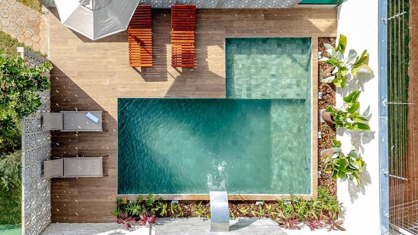 Appartement de vacances pour 18 personnes, avec balcon ainsi que piscine et jardin, animaux acceptés - 1
