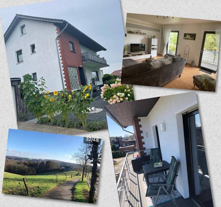 Ferienwohnung für 3 Personen, mit Balkon und Ausblick in Kürten
