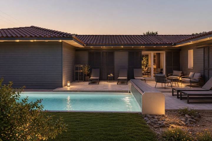 Villa pour 10 personnes, avec Terrasse ainsi que Jardin et Piscine en Corse-du-Sud