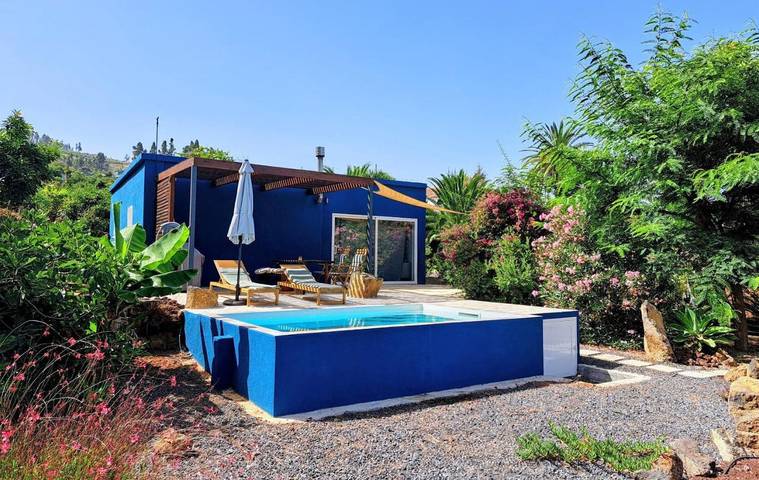 Apartamento para 3 personas, con piscina además de vistas y jardín en Puntagorda