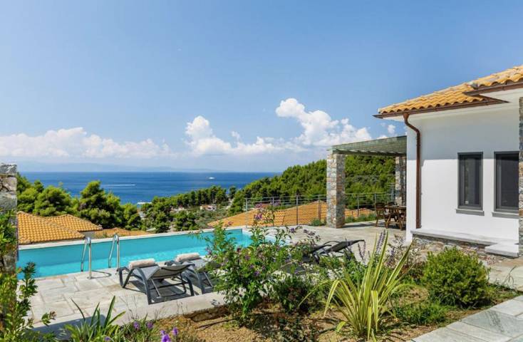 Ferienhaus für 4 Personen, mit Meerblick und Garten sowie Pool auf Skopelos