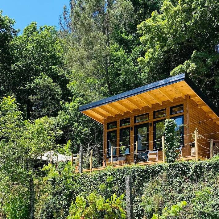 Chalet para 4 pessoas, com vista e piscina e ainda jardim em Oliveira de Frades