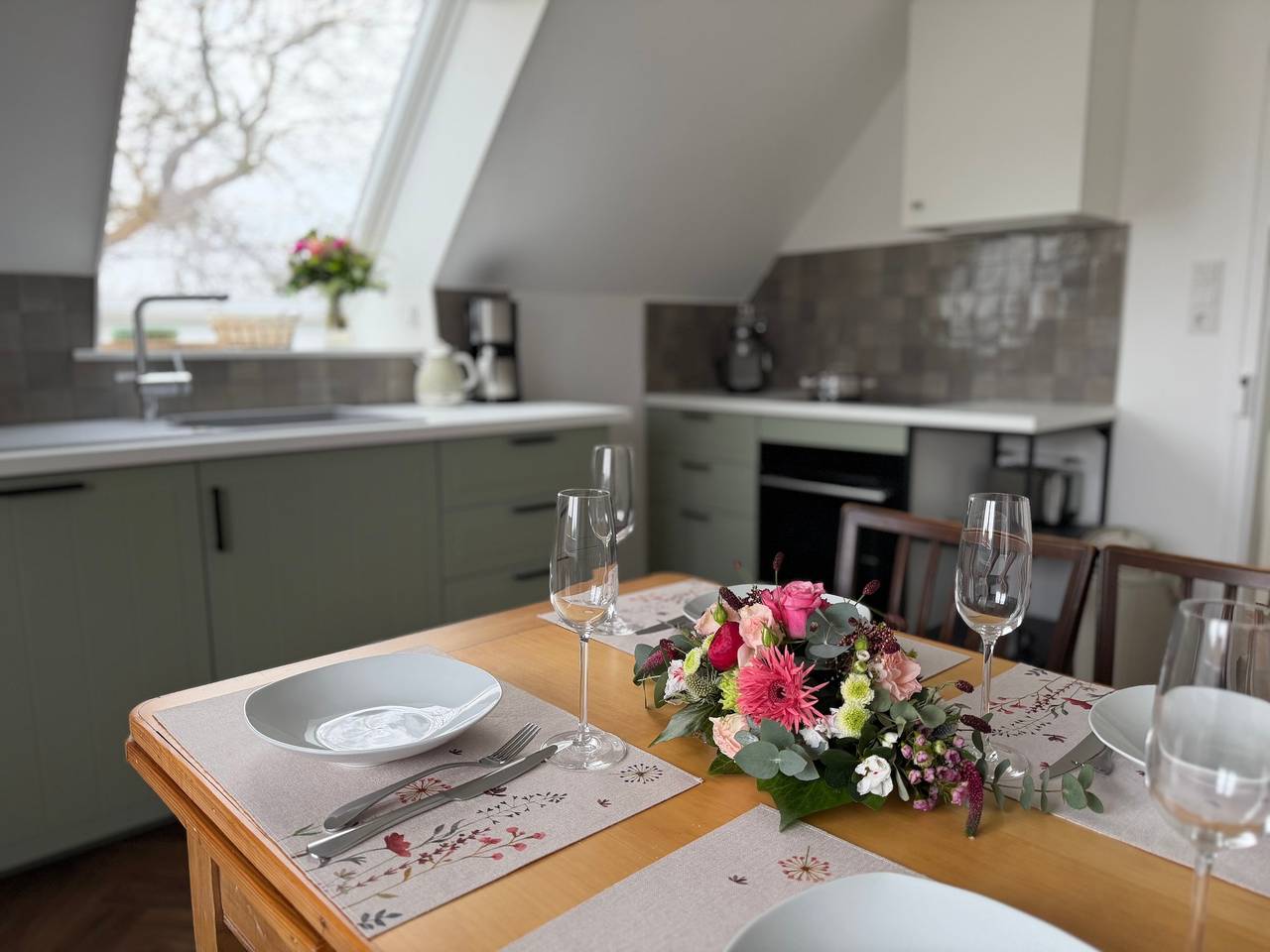 Ganze Wohnung, Wohnung Himmelreich mit Meerblick im Langhaus Aussichtsreich in Oland, Langeneß