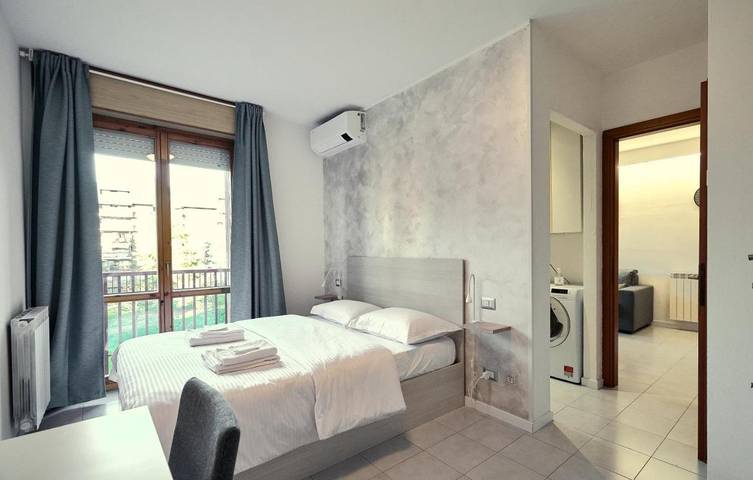 Appartamento per 3 persone, con Balcone e Terrazza nonché Giardino e Panorama a Assago