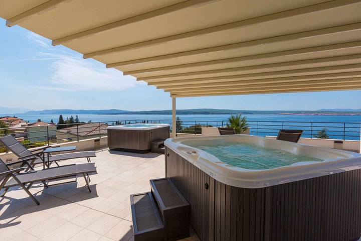 Ganzes Studio, Studio mit Meerblick in Plaža Pazdehova-Lanterna, Dramalj