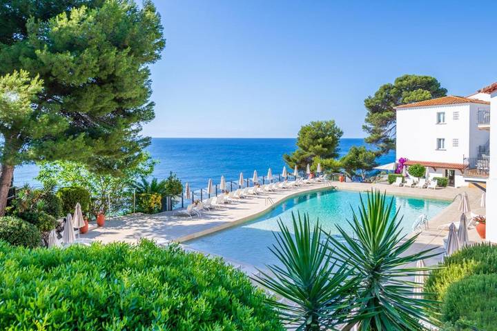 Hôtel pour 3 personnes, avec sauna et jacuzzi ainsi que jardin et piscine, animaux acceptés