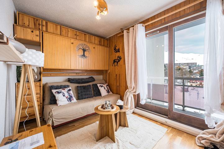 Vakantiewoning voor 3 personen, met balkon in Les Sybelles