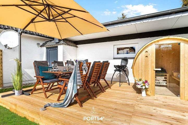 Ferienhaus für 8 Personen, mit Balkon und Garten sowie Sauna in Büsum