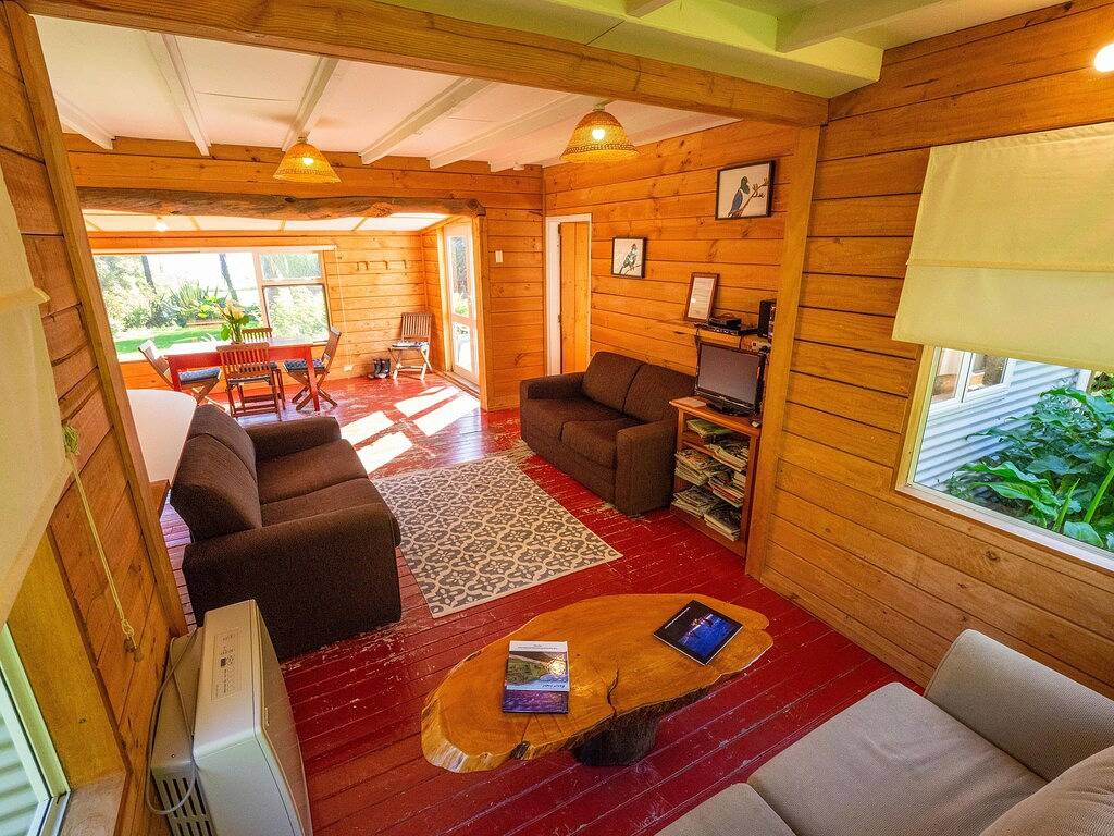 Leichte Annies Strandkabine in West Coast (Neuseeland)