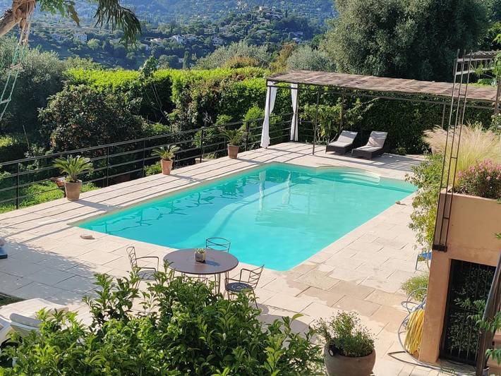 Chambre d’hôte pour 2 personnes, avec Terrasse et Jardin ainsi que Piscine et Vue à Saint-Paul-de-Vence