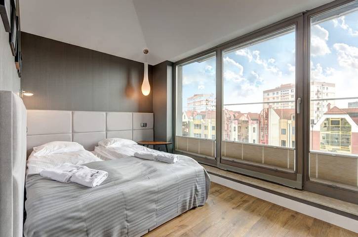 Domek letniskowy dla 4 osób, z jacuzzi i sauna oraz balkon/ taras i basen, Dla rodziny w Gdańsk