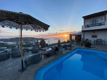 Appartement voor 2 personen, with zwembad and tuin as well as uitzicht op Mykonos