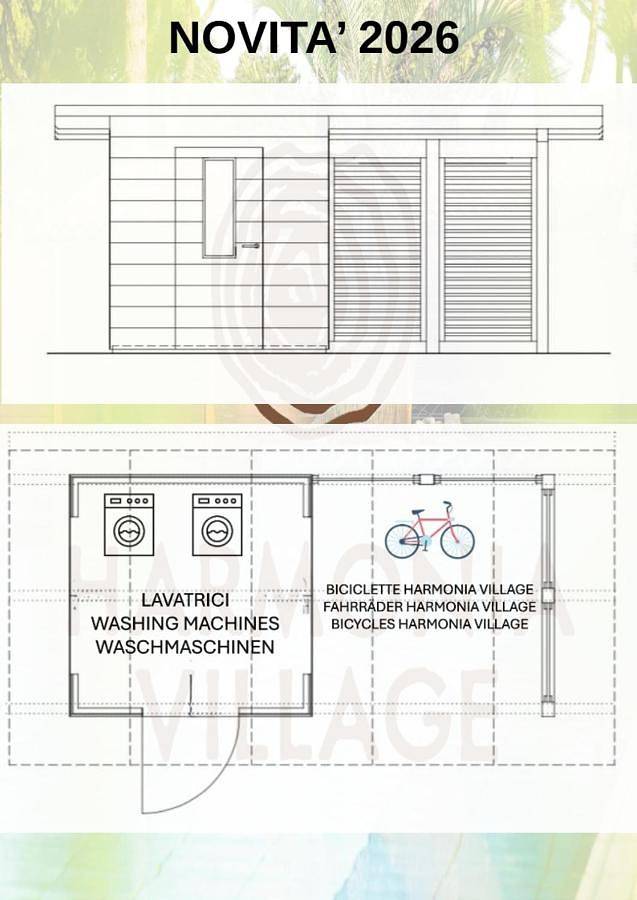 Camping für 5 Personen, mit Ausblick und Garten sowie Terrasse und Pool in Jesolo - 3