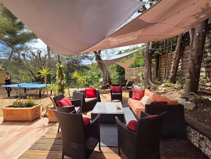 Maison de vacances pour 6 personnes, avec Jacuzzi ainsi que Terrasse et Jardin à Falicon