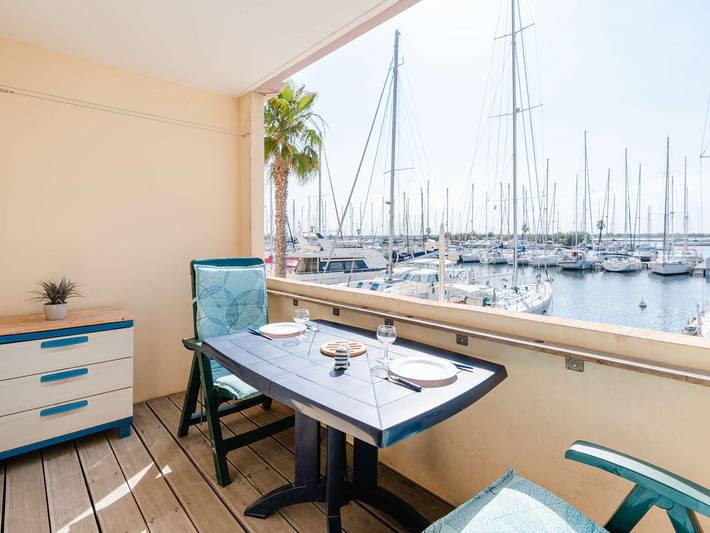 Studio pour 3 personnes, avec Balcon et Piscine à Gruissan