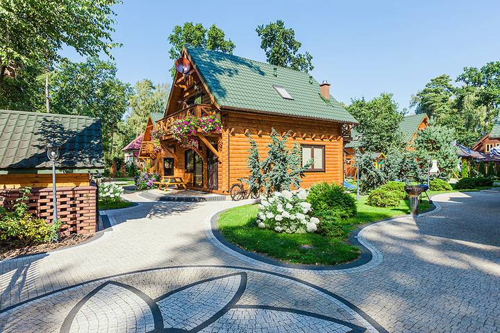 Chalet pour 6 personnes, avec terrasse en Pologne