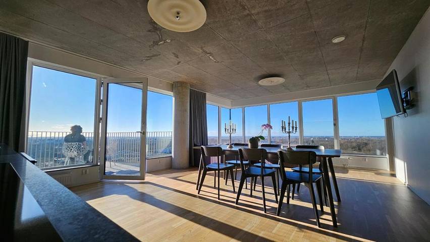 Ferienwohnung für 4 Personen, mit Balkon und Garten sowie Sauna und Ausblick in Lund