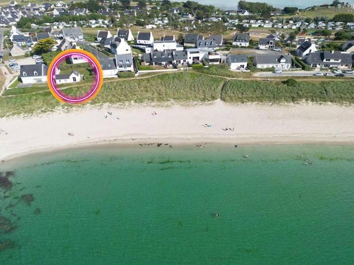 Location de vacances pour 6 personnes, avec Terrasse ainsi que Jardin et Vue dans Plage Pors-Meur