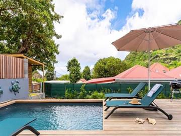 Gîte pour 6 personnes, avec piscine et jardin, adapté aux familles à Terre-de-Haut