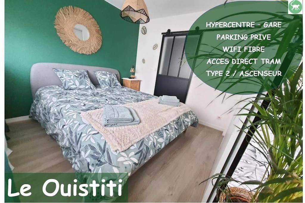Appartement entier, Le Ouistiti - 50 m de la Gare - Parking Privé in Tours, Région de Tours