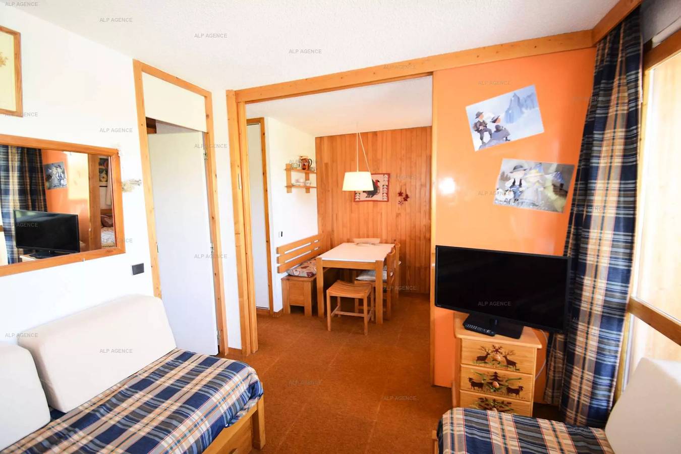 Studio entier, Studio divisible 4 pers  -  Le Sqauw Valley -016Sq - Plagne Villages in Plagne Villages, La Plagne-Tarentaise