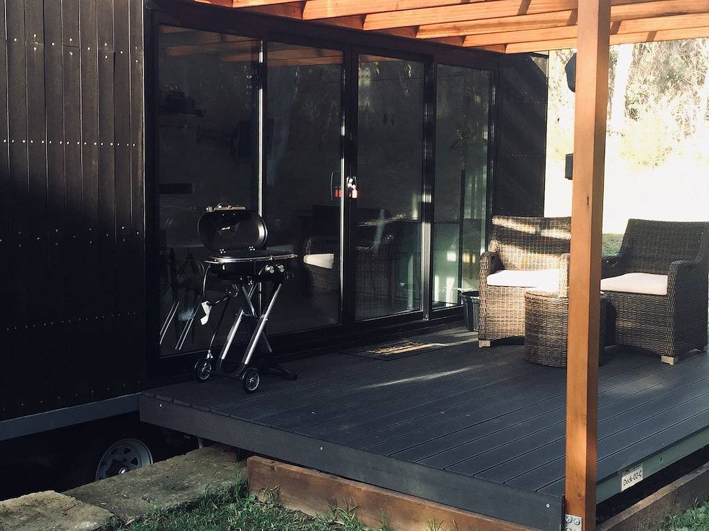 Topstay Accommodation Tiny Home mit Blick auf den Busch in Illawarra, Wollongong City Council