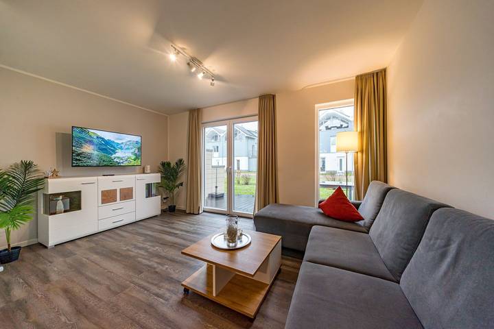 Ferienhaus mit Meerblick für 6 Personen, mit Sauna und Balkon sowie Ausblick in Wangerland