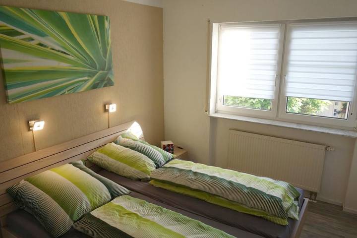 Ferienwohnung für 4 Personen, mit Balkon und Terrasse sowie Ausblick
