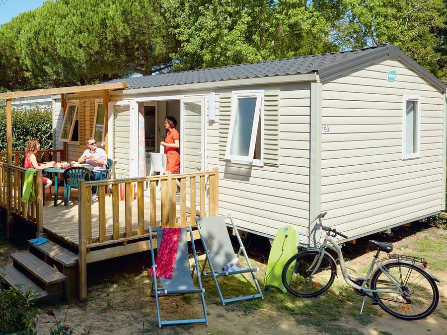 Camping Les Peupliers - Mobilheim 6 personen - Z - Mobilheim Familie Eco Clim 6 Personen in La Flotte, Ile de Re