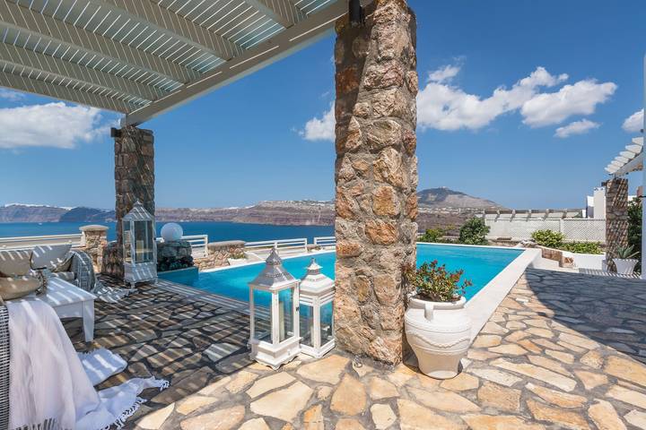 Villa pour 10 personnes, avec jardin ainsi que jacuzzi et terrasse à Santorin - 3