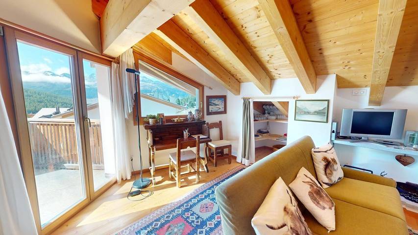 Ferienwohnung für 5 Personen, mit Balkon und Ausblick in Pontresina - 4