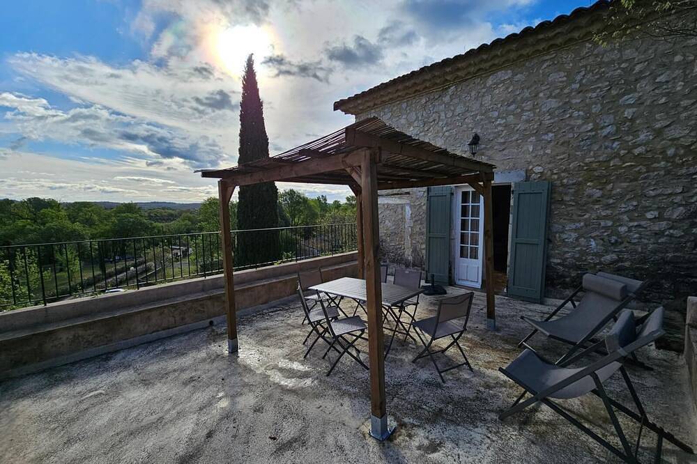 Domaine de Bagard - Gîte la Cascade 56m² 2/6 pers Terrace in Sauve, Le Vigan region