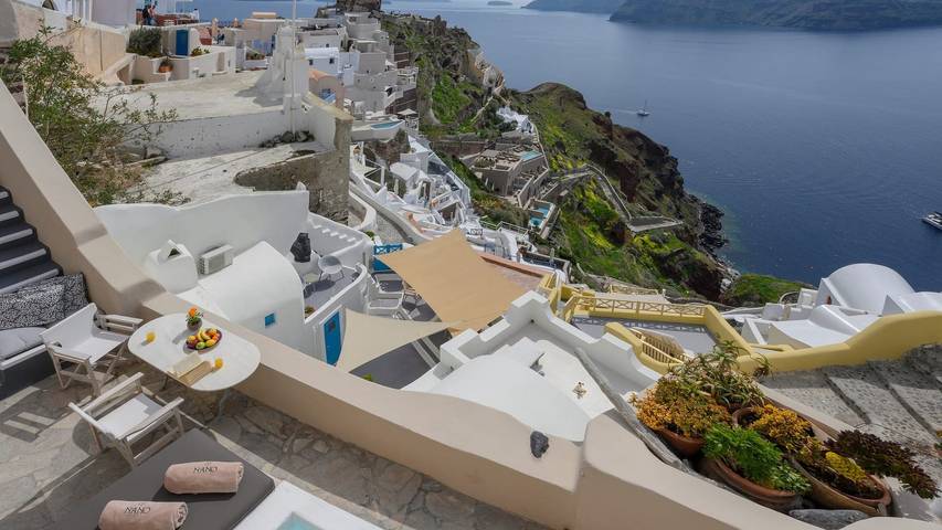 Villa pour 2 personnes, avec Vue sur l’océan ainsi que Balcon et Terrasse à Oia - 2