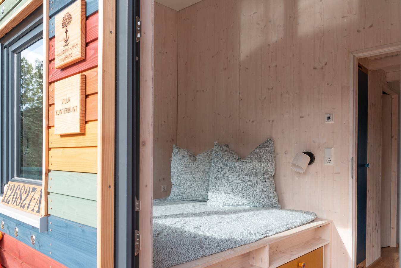 Casa flotante para hasta 6 personas en la Dove Elbe in Hamburg Moorfleet, Hamburgo