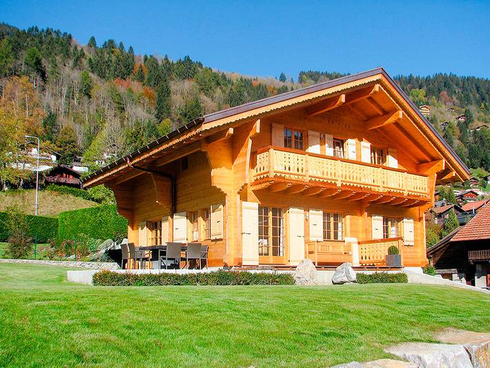 Maison de vacances pour 11 personnes, avec jardin ainsi que vue et terrasse dans Portes du Soleil