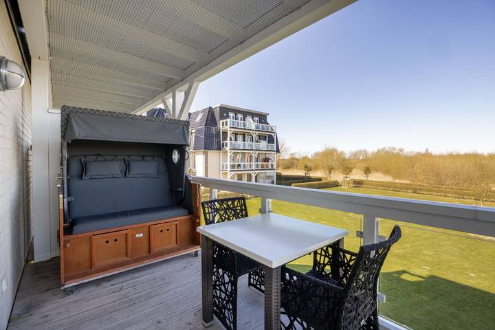 Apartament wakacyjny dla 3 osób, z widok i sauna oraz balkon w Cuxland