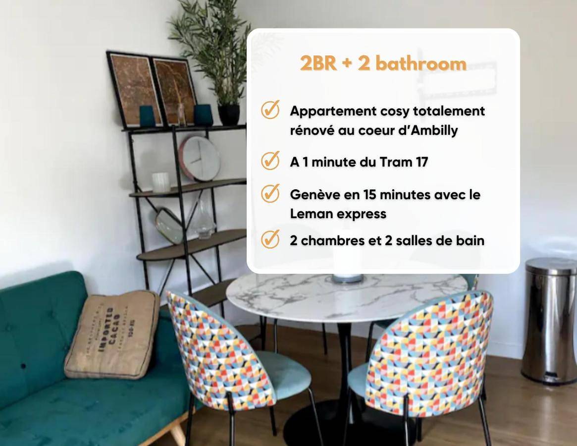 Appartement entier, 2Br 2 bathroom Geneva Tram 17 in Ambilly, Région de Saint-Julien-en-Genevois