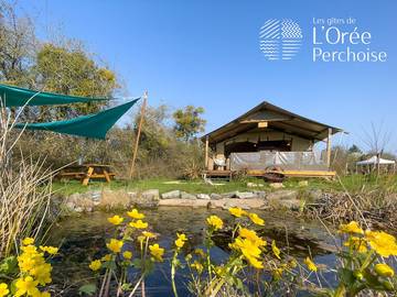 Lodge pour 5 personnes, avec jardin et piscine ainsi que sauna et terrasse, animaux acceptés dans le Loir-et-Cher