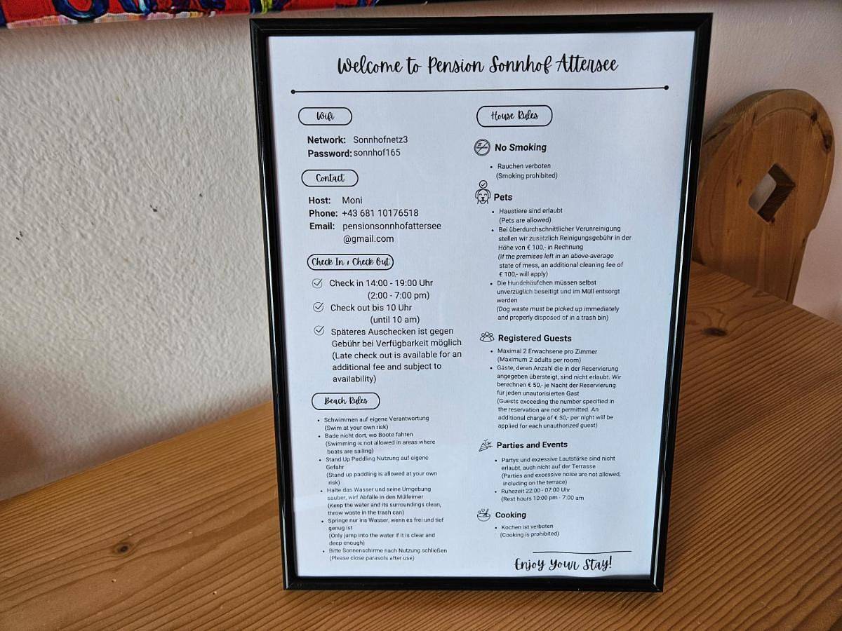 Pension Sonnhof Attersee in Unterach am Attersee, Bezirk Vöcklabruck